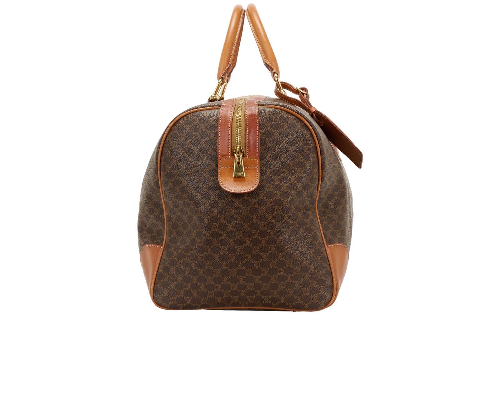 Vintage Macadam Boston Bag, &pound;495, Handbags, Brown, Leather, Side view